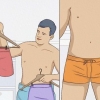 Vestindo shorts boxer