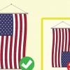 Pendurar a bandeira americana verticalmente