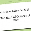 Escreva a data em espanhol