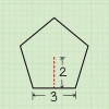 Calcular a área de um pentágono