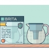 Usando um jarro de água brita