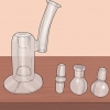 Limpando um bong de vidro