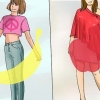 Usando um vestido maxi