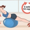 Usando uma bola de exercício para dor lombar