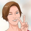Usando um corte de cabelo pixie