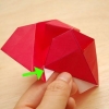 Como dobrar uma rosa de papel