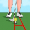 Fazendo um swing com um taco de golfe