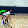 Pegando uma bola de vôlei