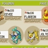 Eevee evoluindo para pokémon
