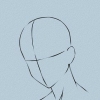 Desenho de cabelo no estilo anime