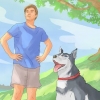 Ensinando seu cachorro a andar a pé