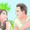 Segurando sua namorada romanticamente