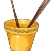 Cultivo de pepinos em vasos