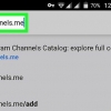 Junte-se a um canal do telegram no android