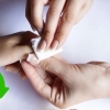 Aplicação de unhas em pó