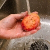Cozinhar batatas vermelhas