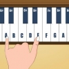 Tocando alguém como você no piano