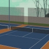 Jogando tênis