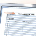 Preparar a agenda para uma reunião