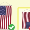 Pendurar a bandeira americana verticalmente