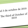 Escreva a data em espanhol