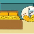 Limpando uma cama com bicarbonato de sódio