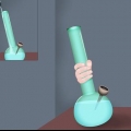 Fumando um bong
