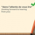 Fechando uma carta em francês