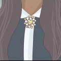 Vestindo um broche ou broche