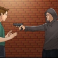 Desarmar um criminoso com uma arma de fogo