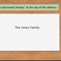 Endereçando um envelope a uma família