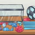 Limpando uma gaiola de hamster