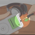 Usando um fone de ouvido