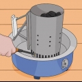 Usando um defumador de carvão