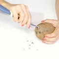 Abrindo um coco