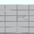 Reparando uma parede de bloco de concreto