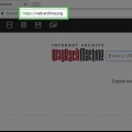 Navegando em uma versão antiga de um site