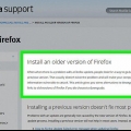 Restaurar uma versão mais antiga do firefox bowser