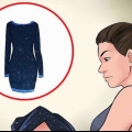 Usando um vestido de paetês