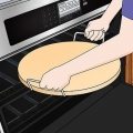 Usando uma pedra de pizza