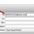 Envie uma mensagem de texto do seu e-mail