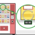Usando uma máquina de venda automática