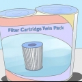 Limpar um filtro de piscina com cartucho