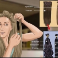 Colocando extensões de cabelo