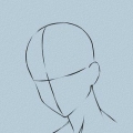 Desenho de cabelo no estilo anime
