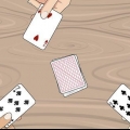 Jogando o jogo de cartas palace