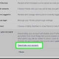 Desative sua conta do facebook