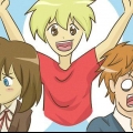 Agindo como um personagem de anime ou mangá