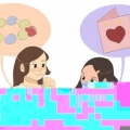 Se divertindo em uma festa do pijama com apenas duas pessoas