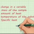 Calcule o calor específico